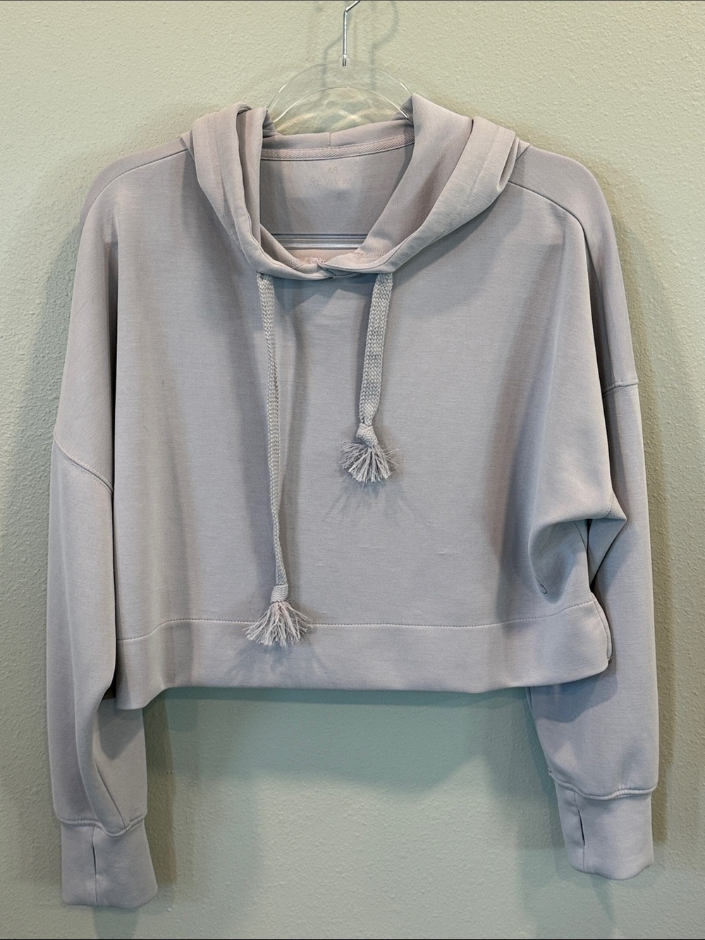 Women's Cropped Hoodie Sweatshirt - Light Heather Gray